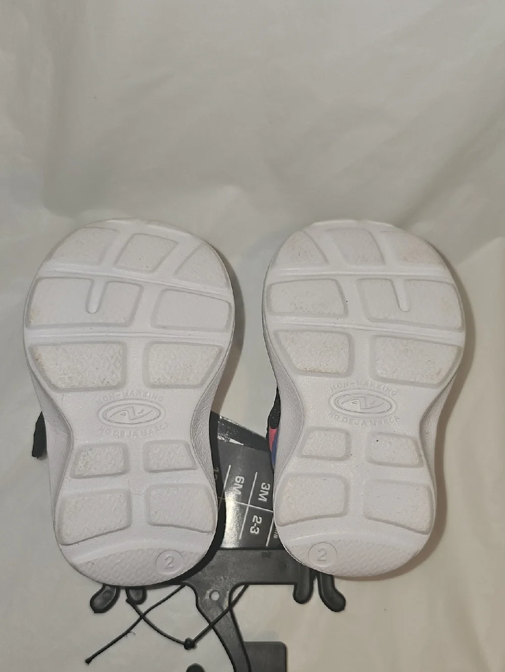 Athletic Works Baby Girls Mesh Jogger Sneakers Size 2 Black New